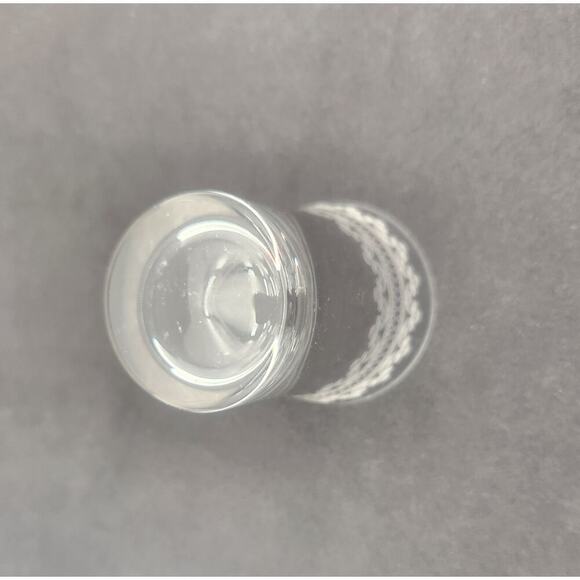 Vintage Fostoria Etched Large Cloverleaf Flair 6 oz. Juice Glass Heavy Base Boho - Picture 10 of 12